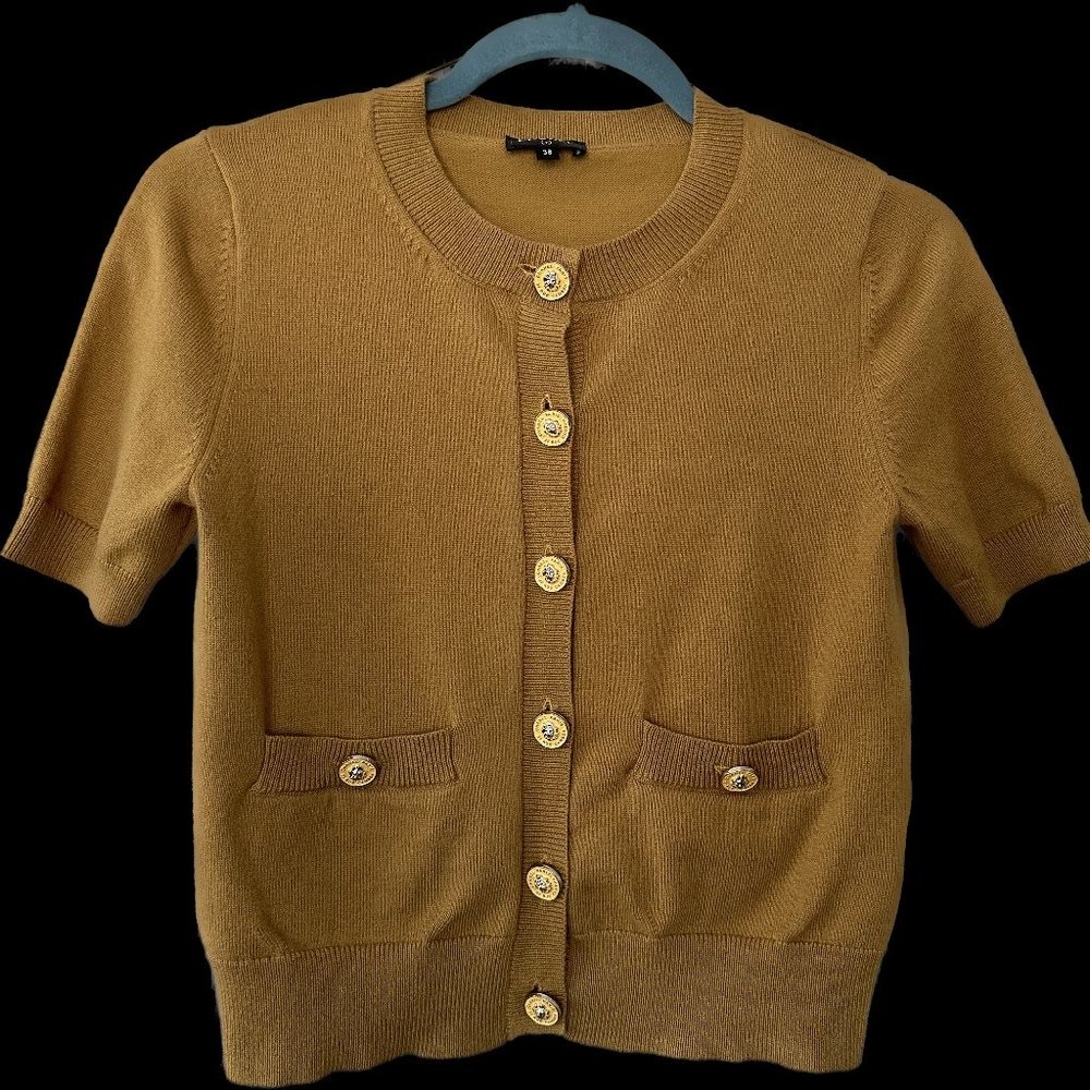 Chanel label Cashmere Short Sleeve Cardigan